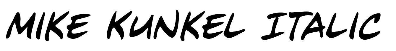 Mike Kunkel Italic